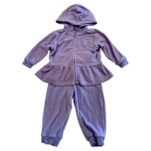 Ralph Lauren purple velour sweatsuit in a size 12 month